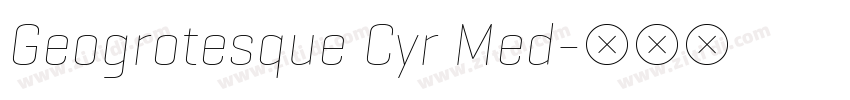 Geogrotesque Cyr Med字体转换